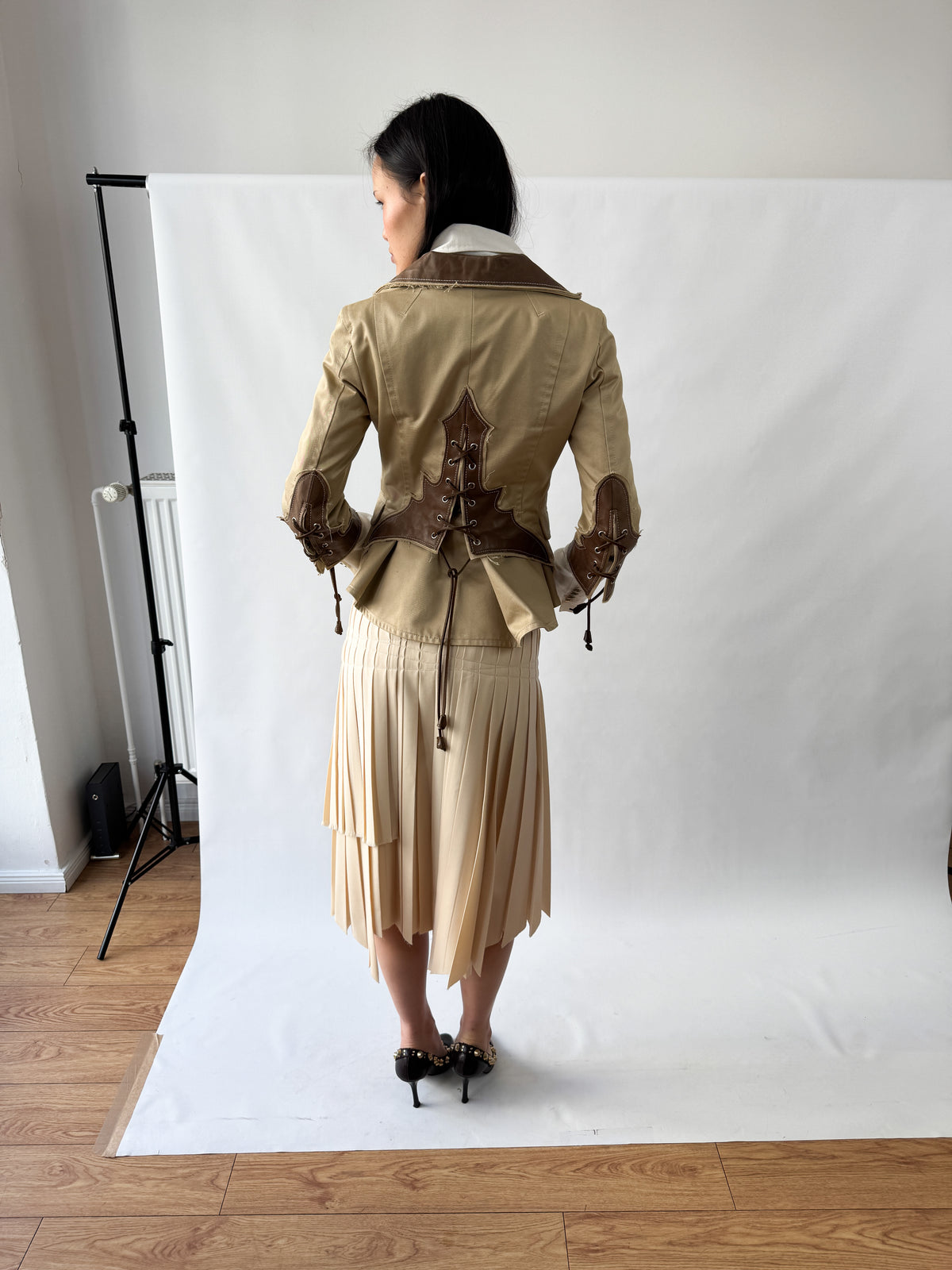 Dsquared² Western Leather Lace-Up Blazer SS2006