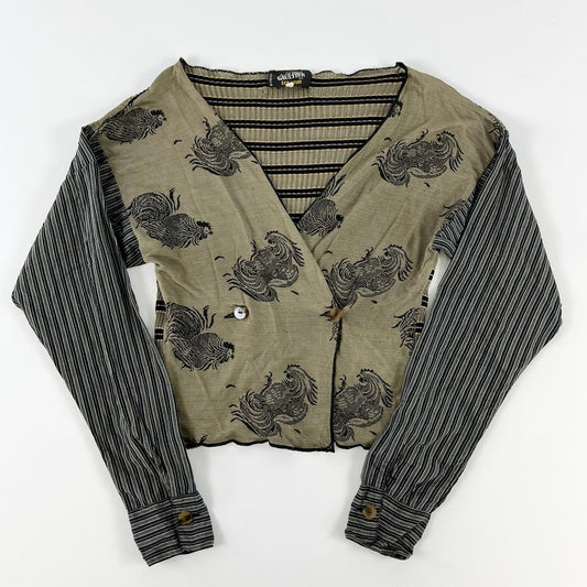 Jean Paul Gaultier Rooster Knit Cardigan 1980s