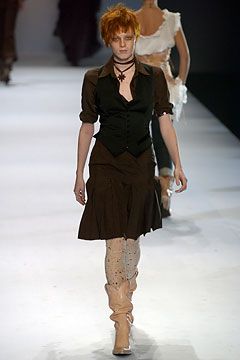 Jean Paul Gaultier Corset Pin-Stripe Pleated Skirt SS2004