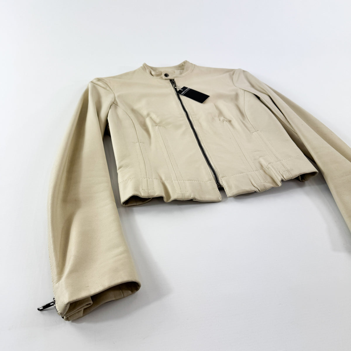 Dirk Bikkembergs Cropped & Cinched Biker Jacket 2000s