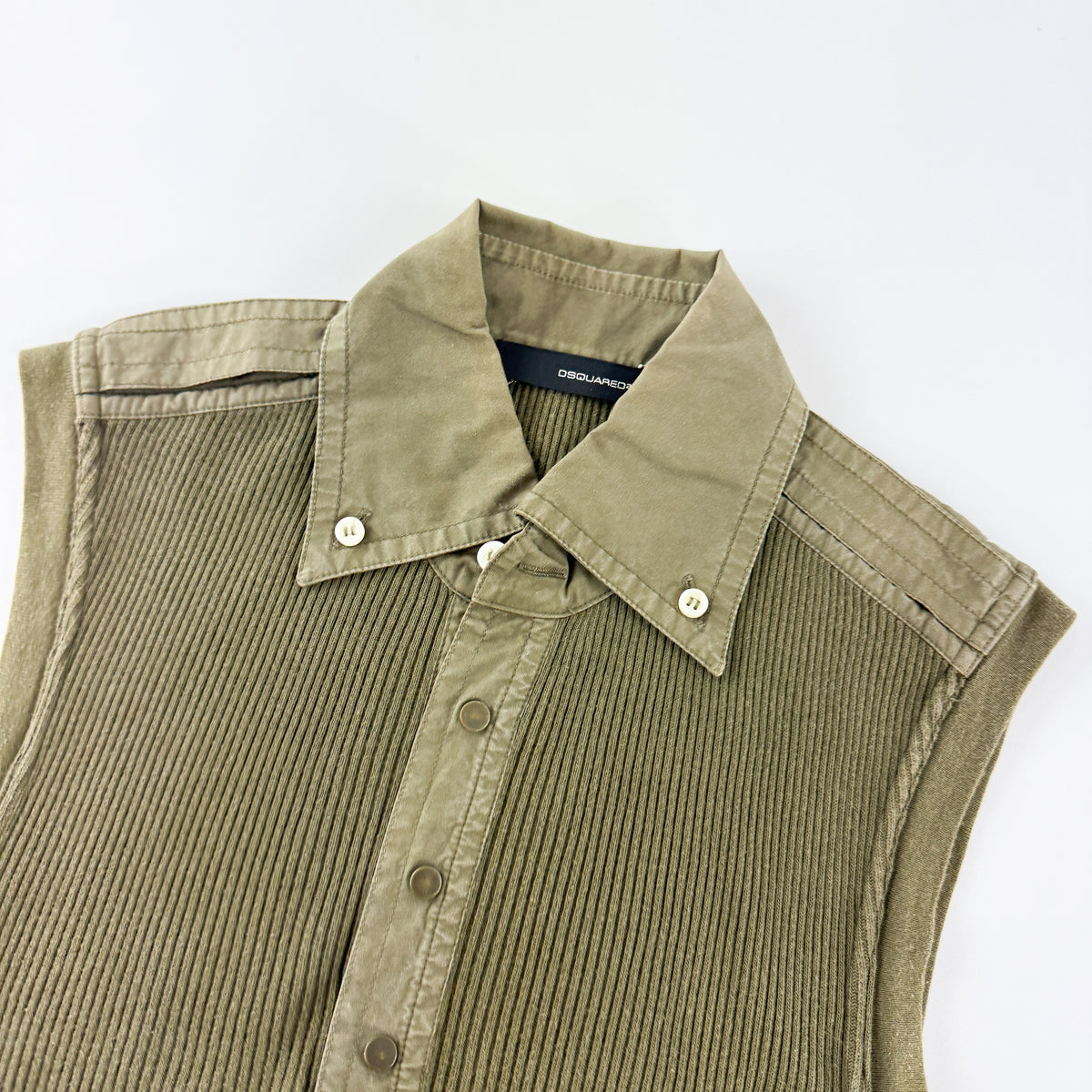 Dsquared2 Sleeveless Ribbed Tank Top 2000s