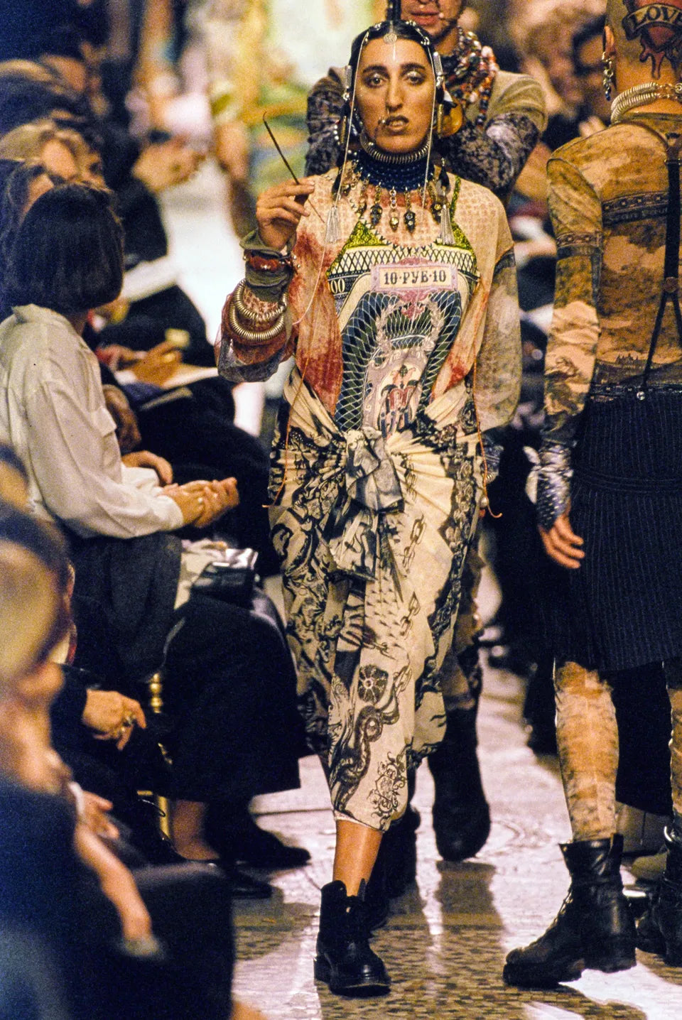 Jean Paul Gaultier Heraldry Maxi Wrap Skirt FW1994