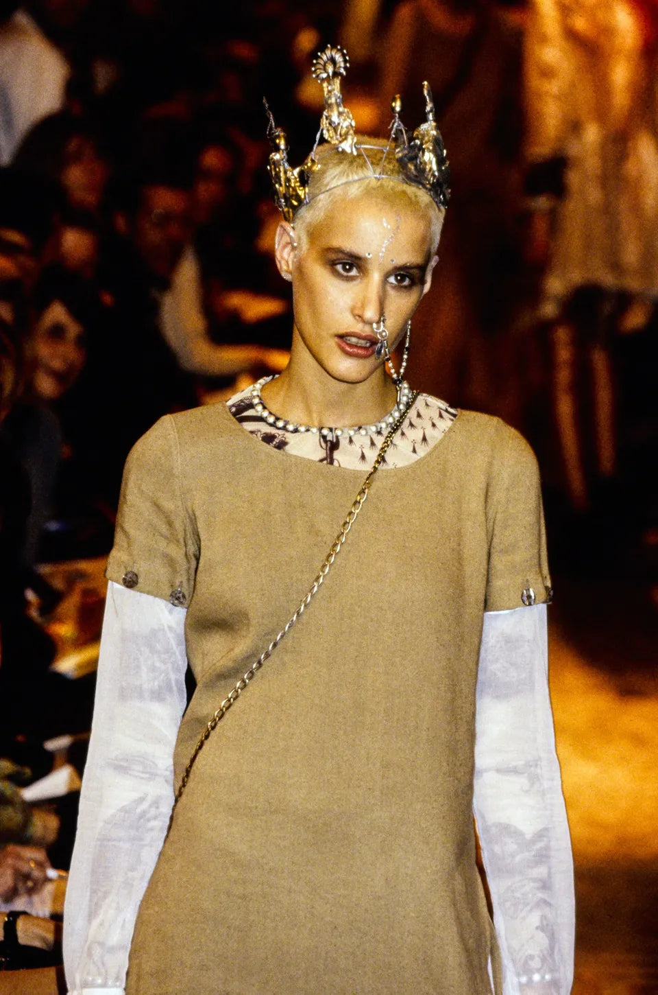 Jean Paul Gaultier SS1994 Mesh Top With Flared Sleeves