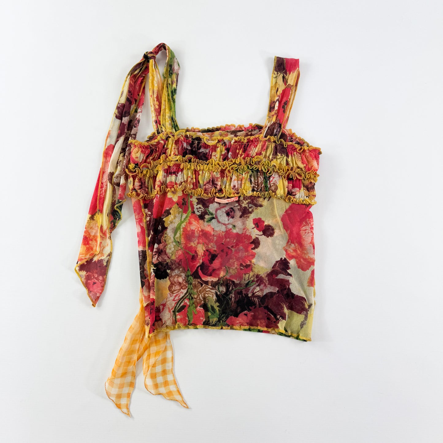 Jean Paul Gaultier Frida Kahlo Floral Mesh Skirt Set SS1998