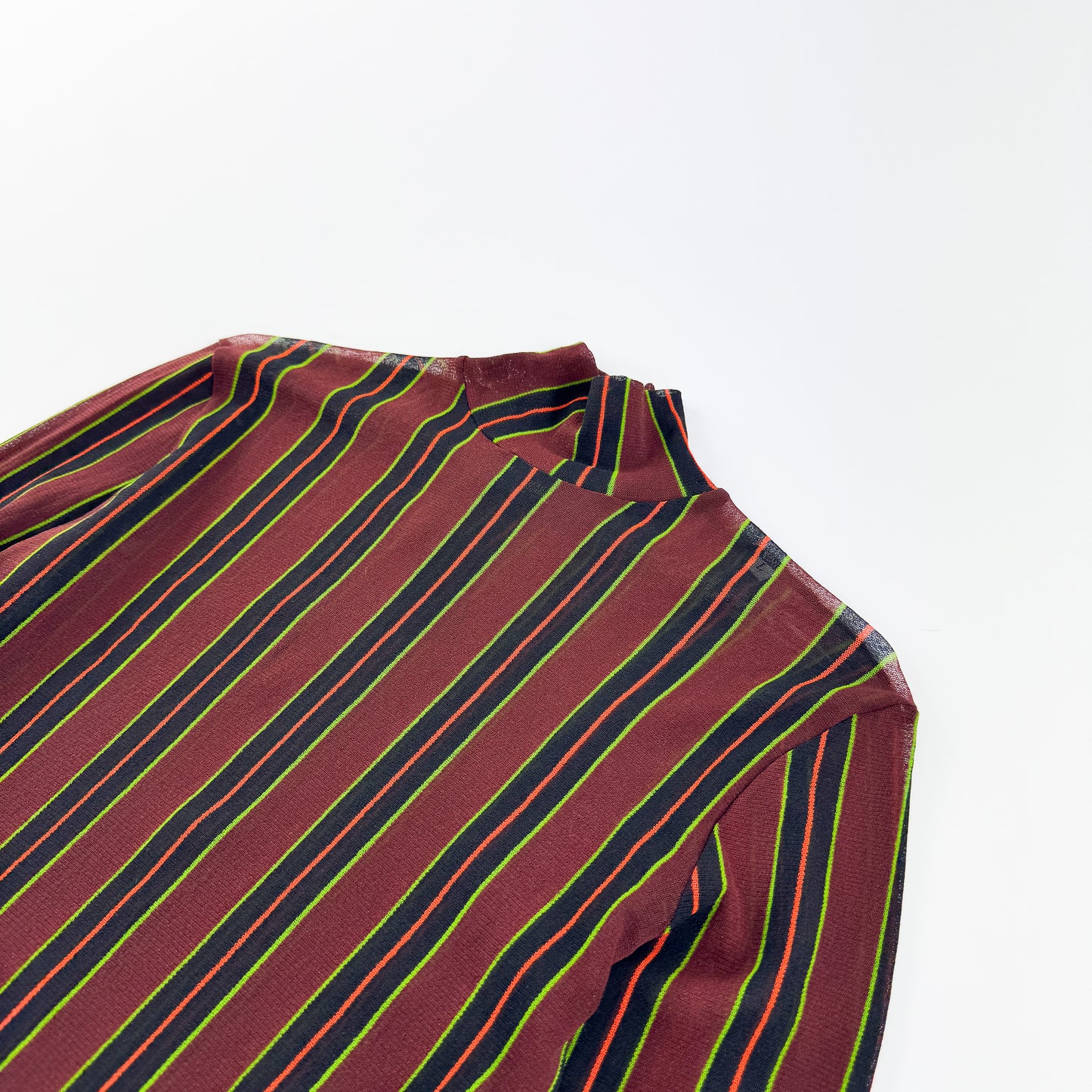 Jean Paul Gaultier Striped Mesh Turtleneck SS1999