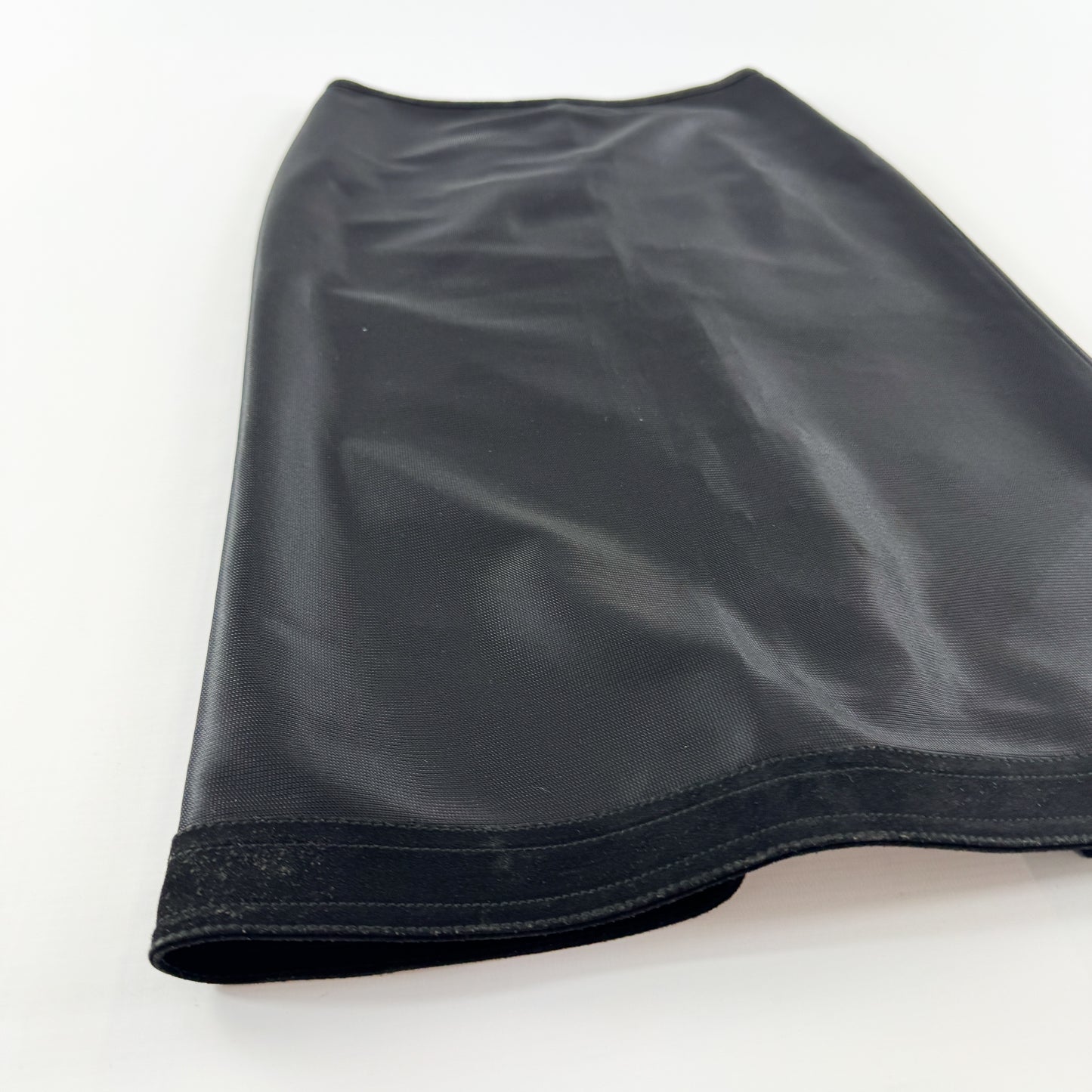 Miu Miu Mesh & Suede Overknee Skirt SS2000