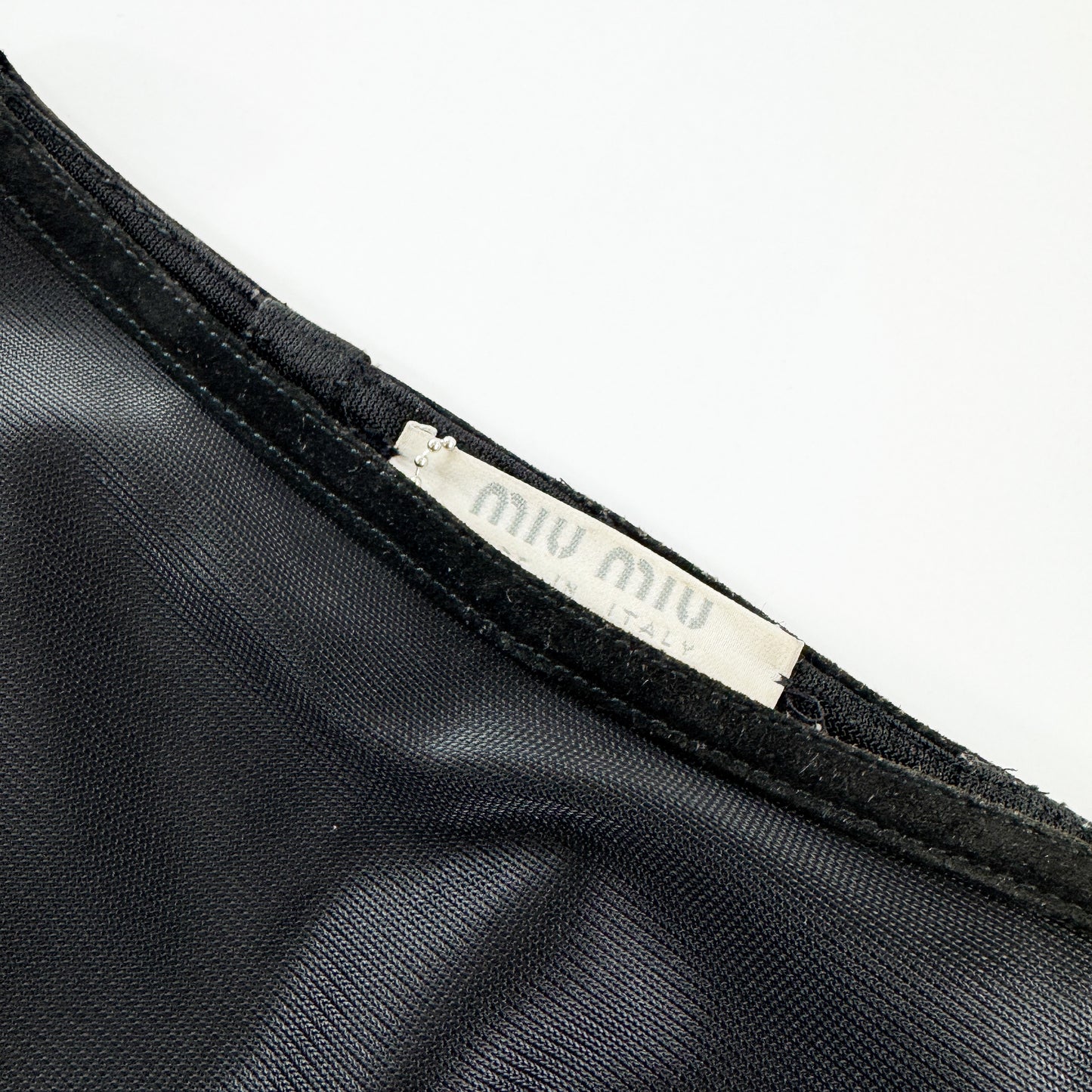Miu Miu Mesh & Suede Overknee Skirt SS2000