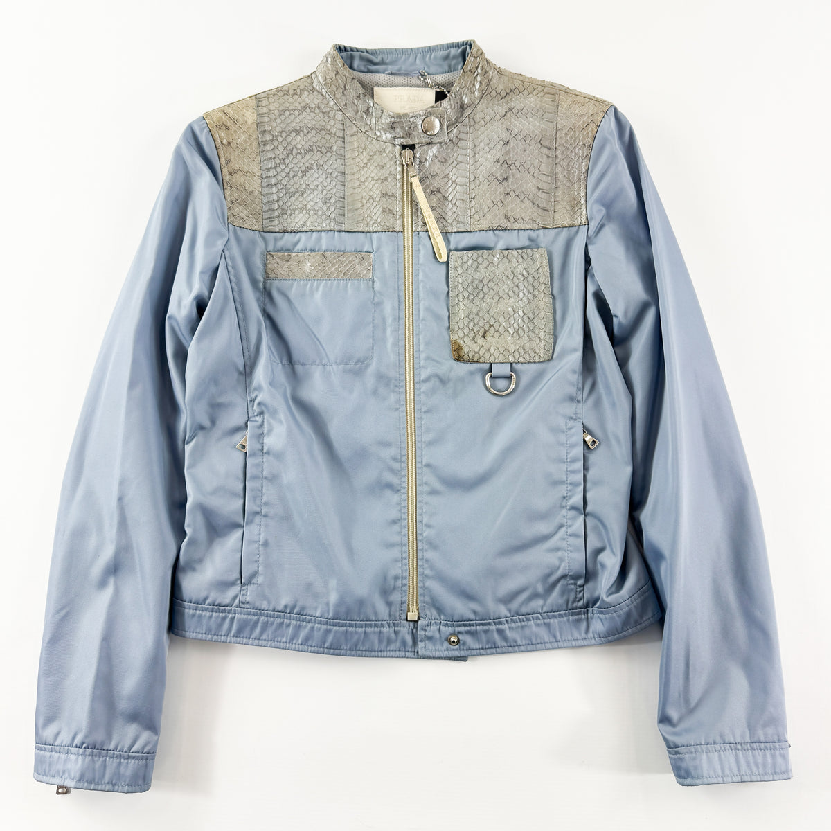 Prada Nylon and Python Moto Jacket SS2000