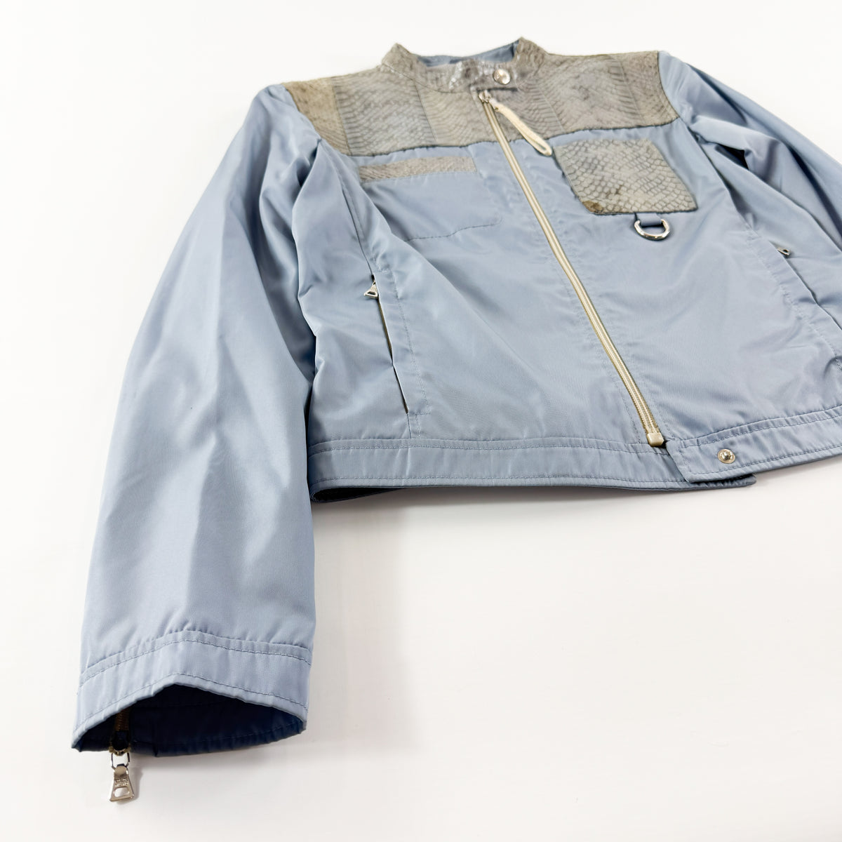 Prada Nylon and Python Moto Jacket SS2000