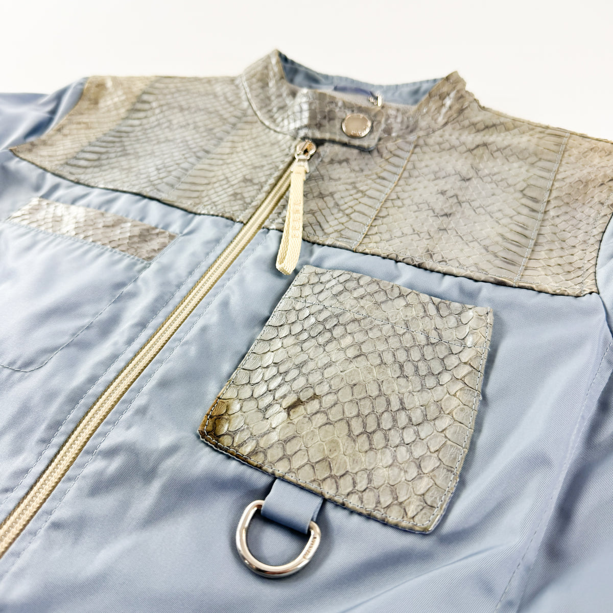 Prada Nylon and Python Moto Jacket SS2000
