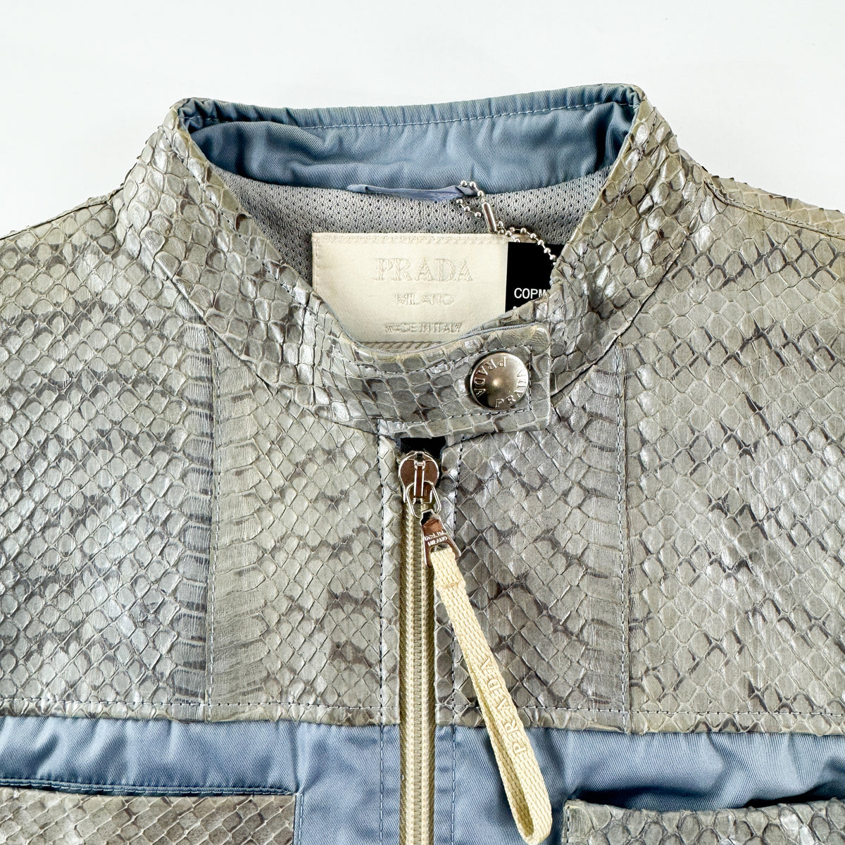 Prada Nylon and Python Moto Jacket SS2000