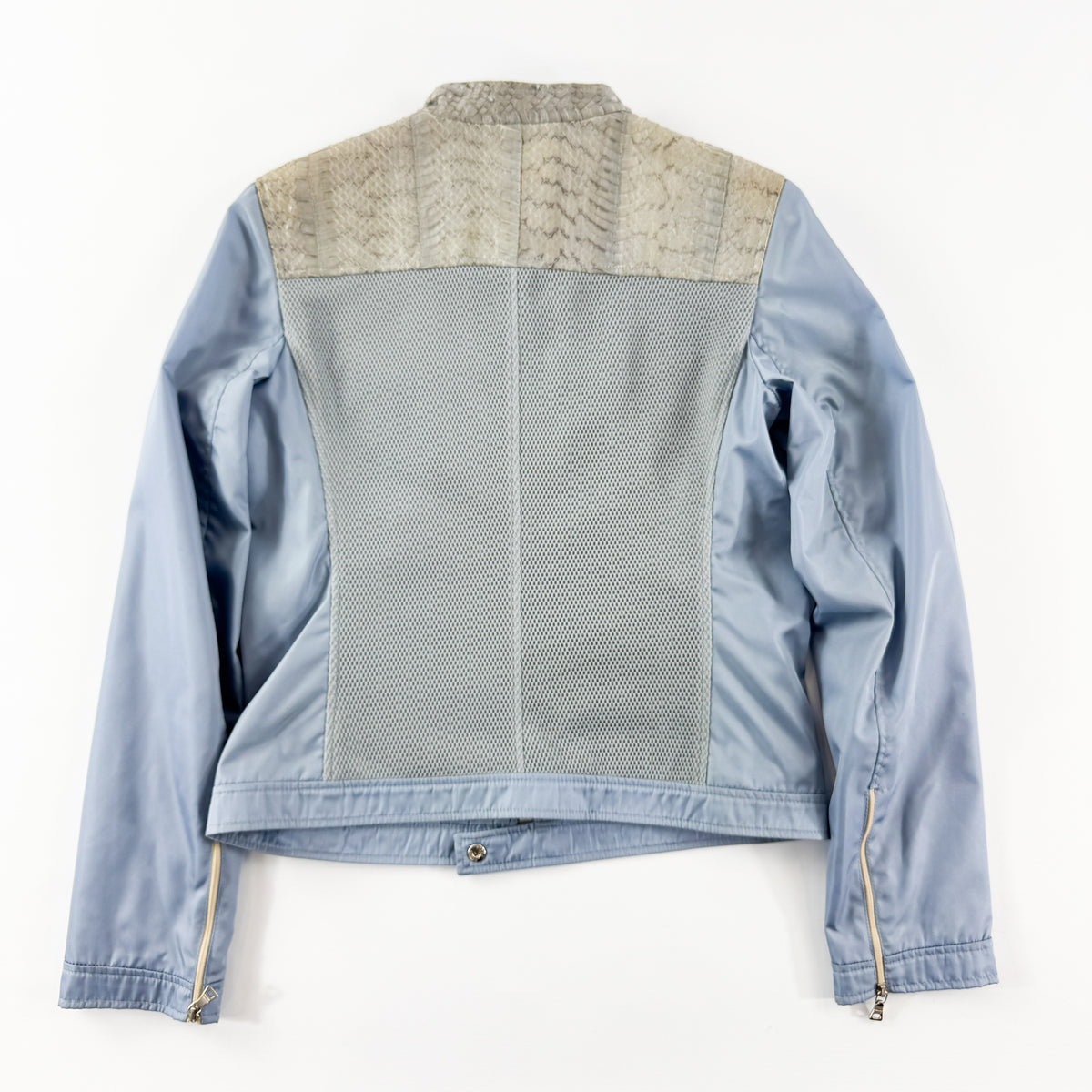 Prada Nylon and Python Moto Jacket SS2000