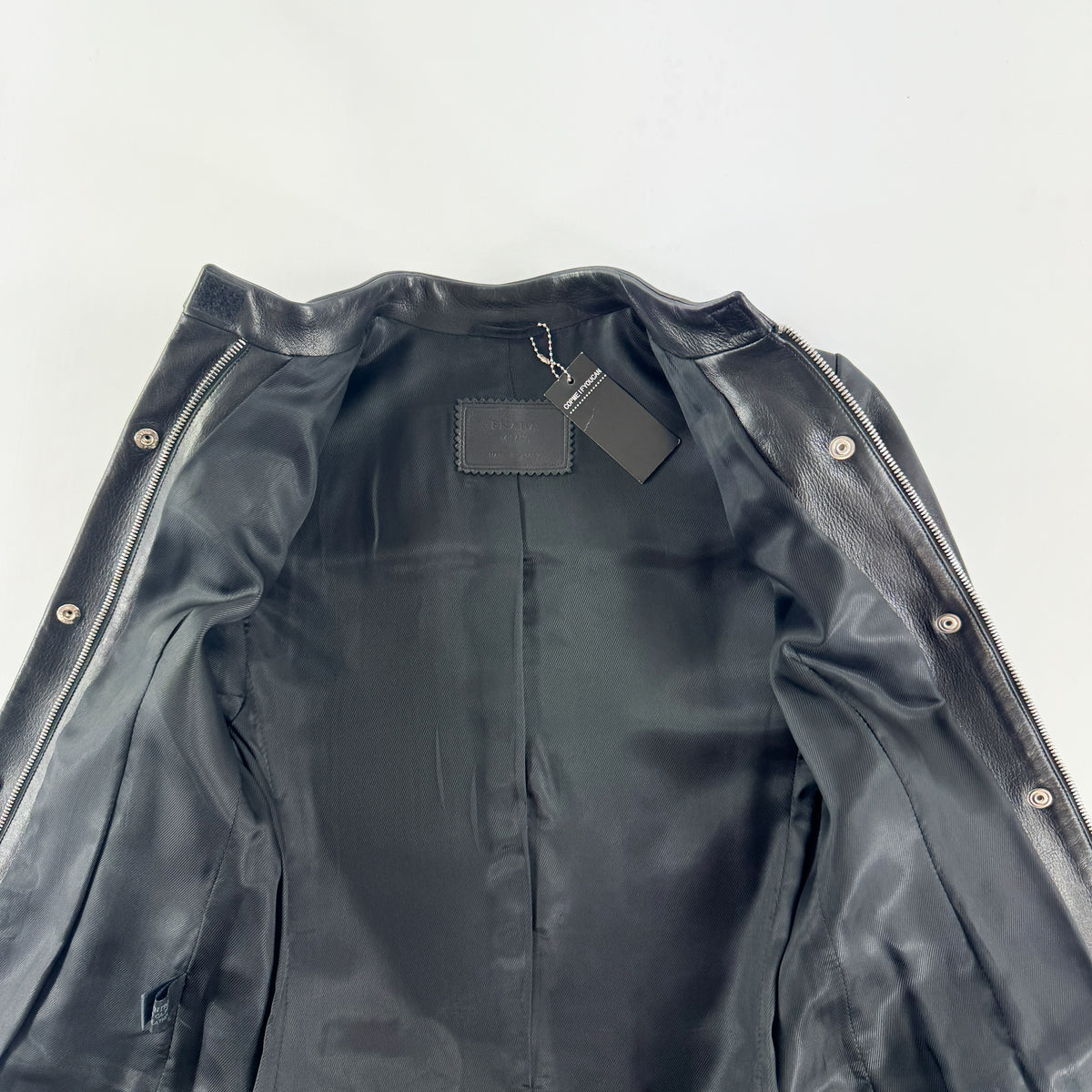 Prada Leather Biker Coat FW1999
