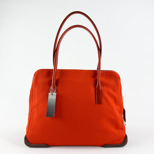 Prada Orange Wool Bag with Rubber Edges FW1999
