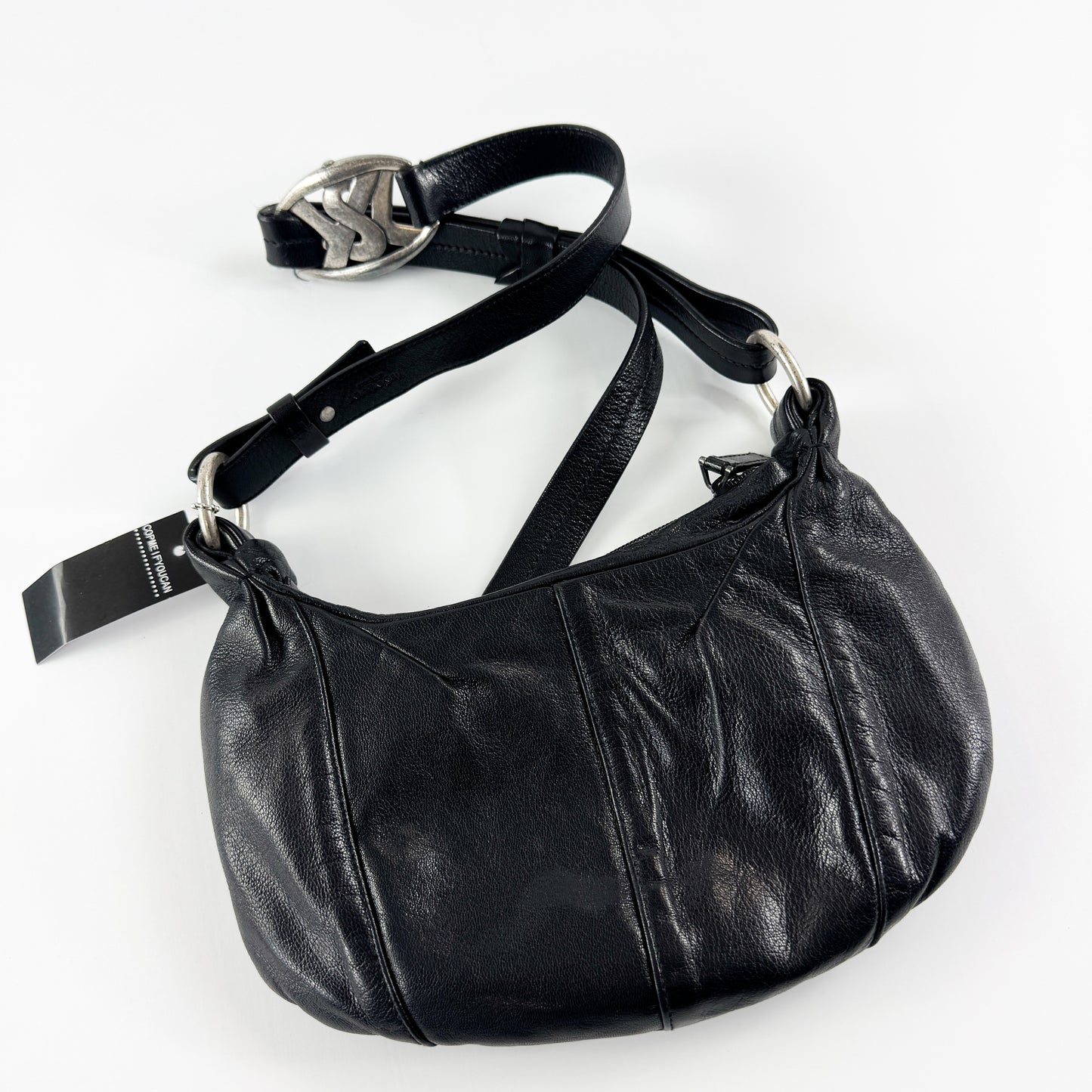 Yves Saint Laurent Shoulder Bag with Silver Logo Buckle FW2003