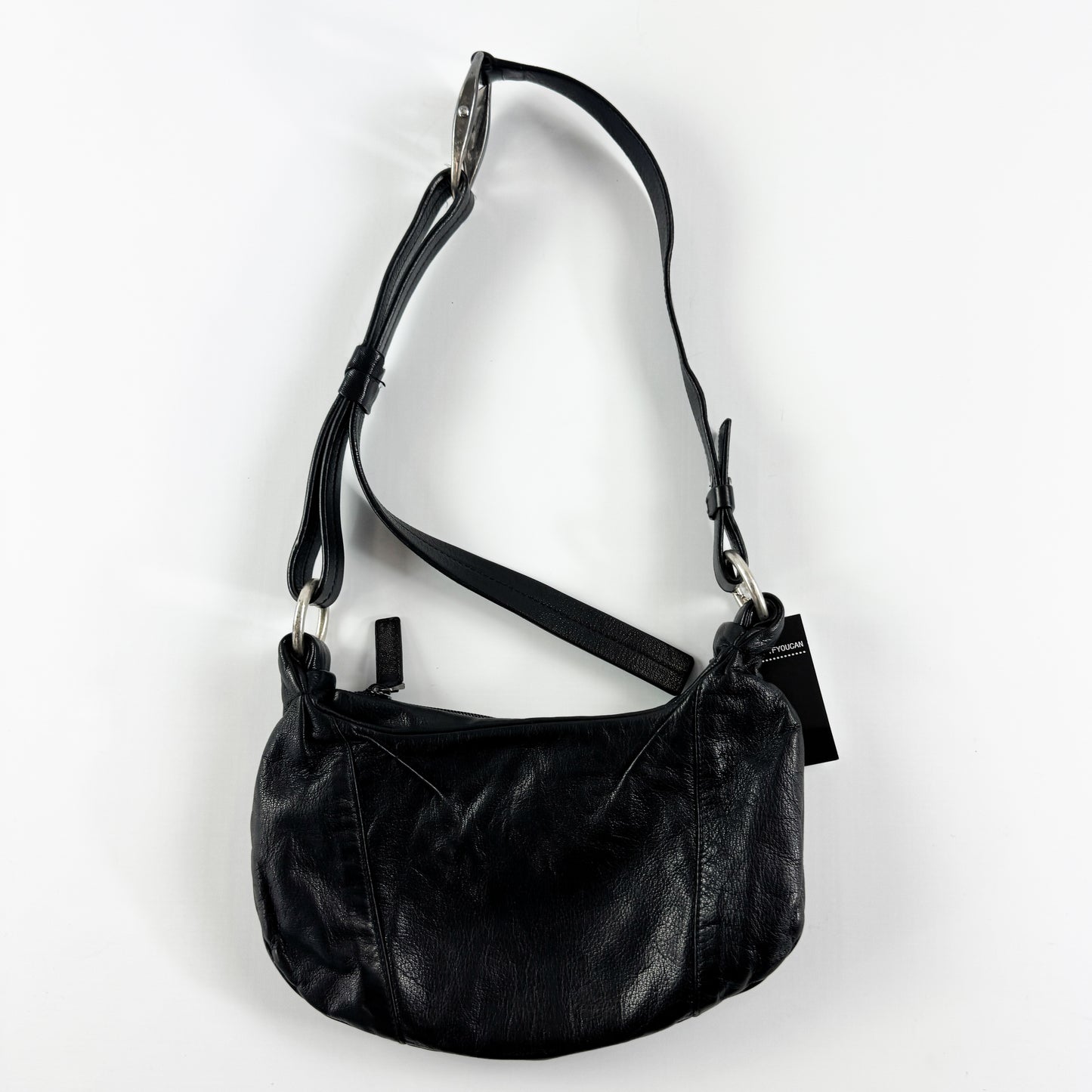 Yves Saint Laurent Shoulder Bag with Silver Logo Buckle FW2003