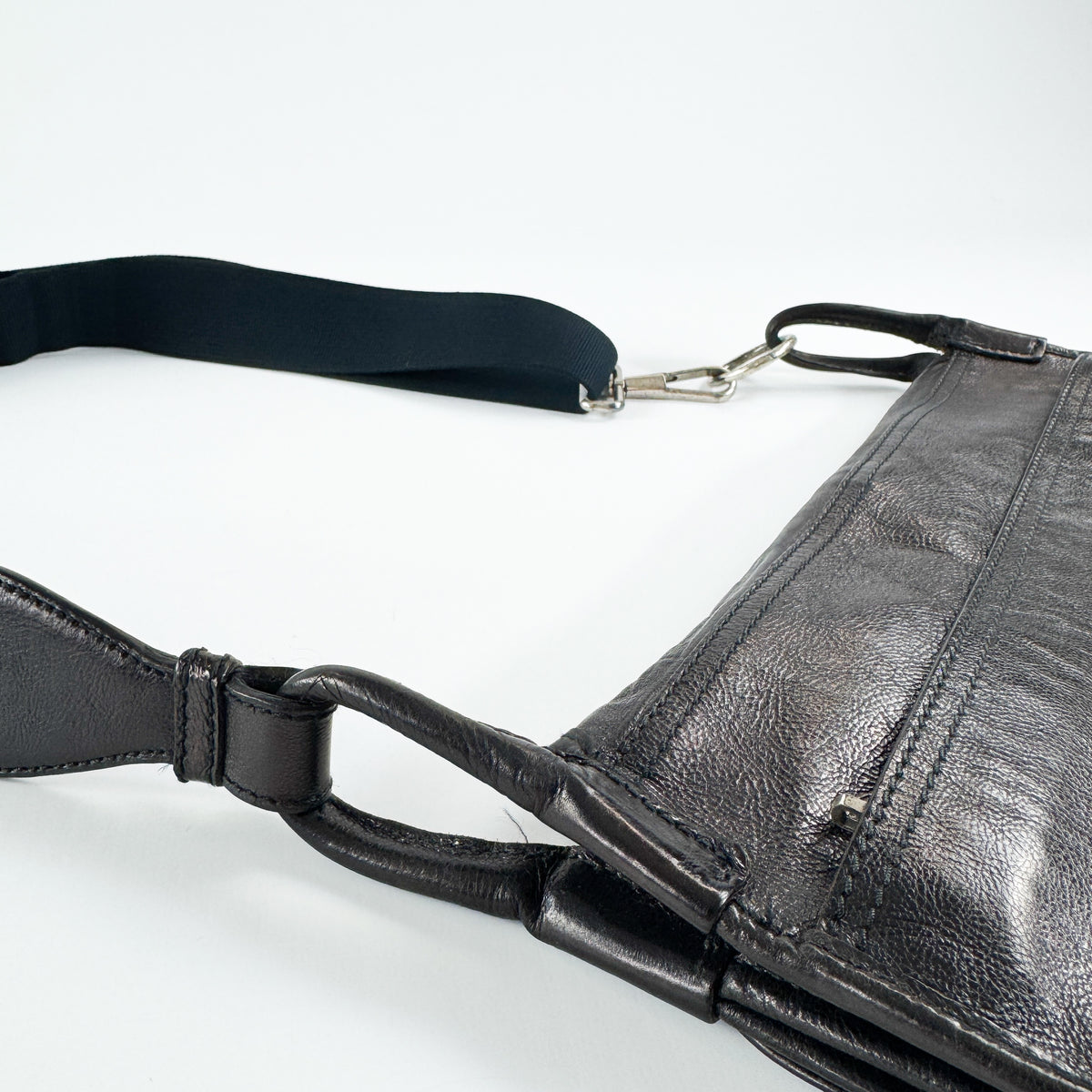 Yves Saint Laurent Large Leather Crossbody Bag 2000s
