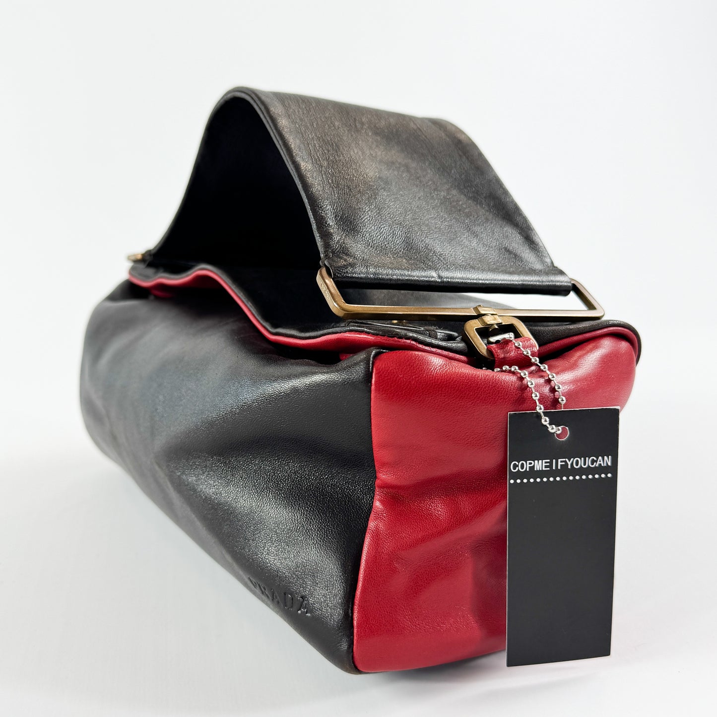 Prada Rectangular Leather Bag with Flat Handle SS2001