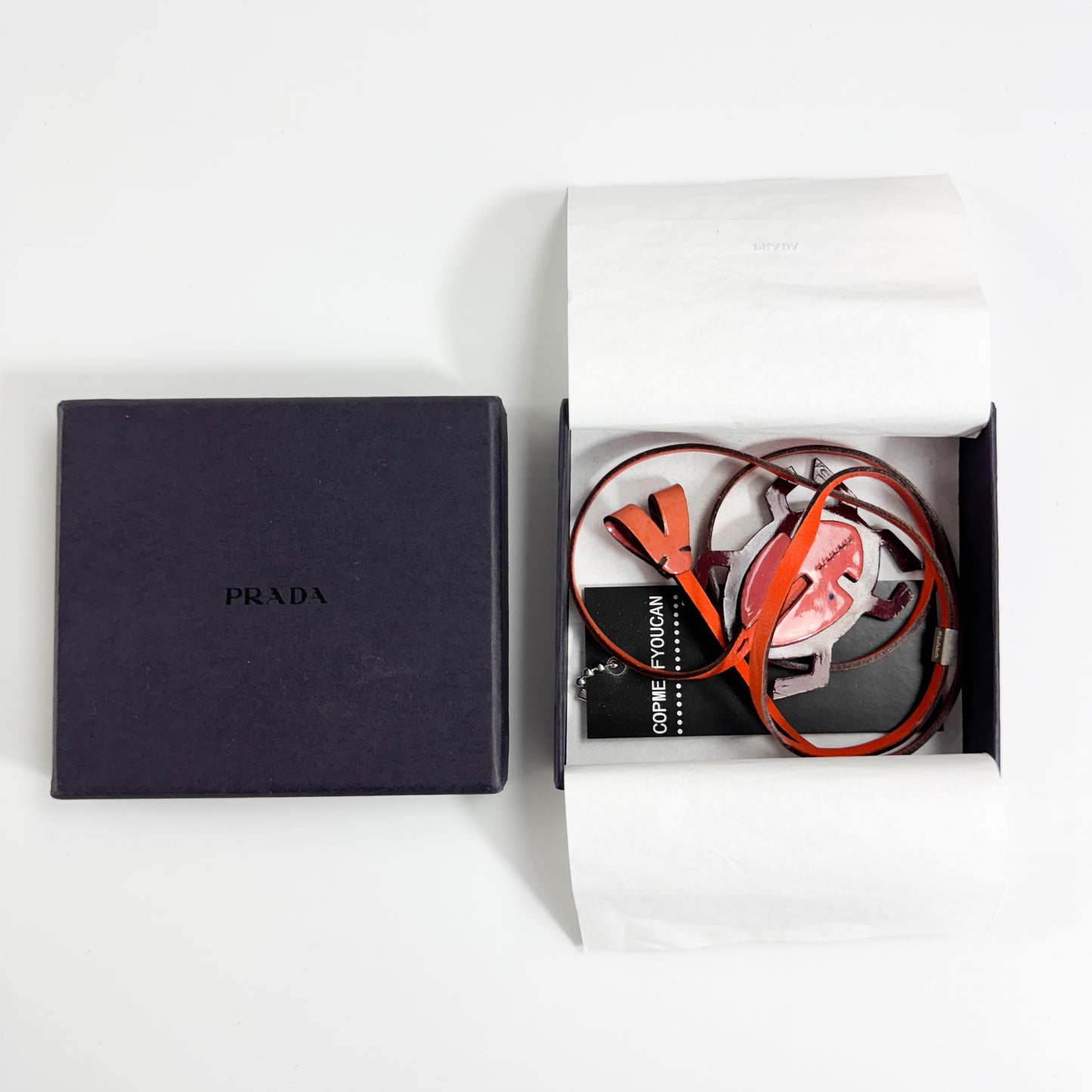 Prada Patent Leather Beetle Charm FW1999