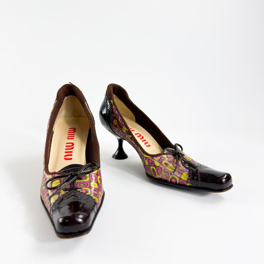 Miu Miu Holographic Patent Leather Heels FW1999