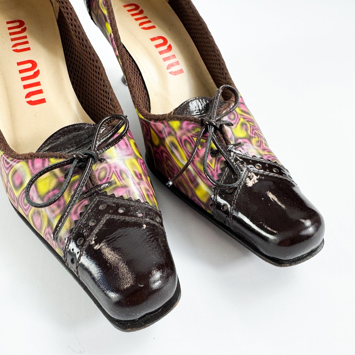 Miu Miu Holographic Patent Leather Heels FW1999
