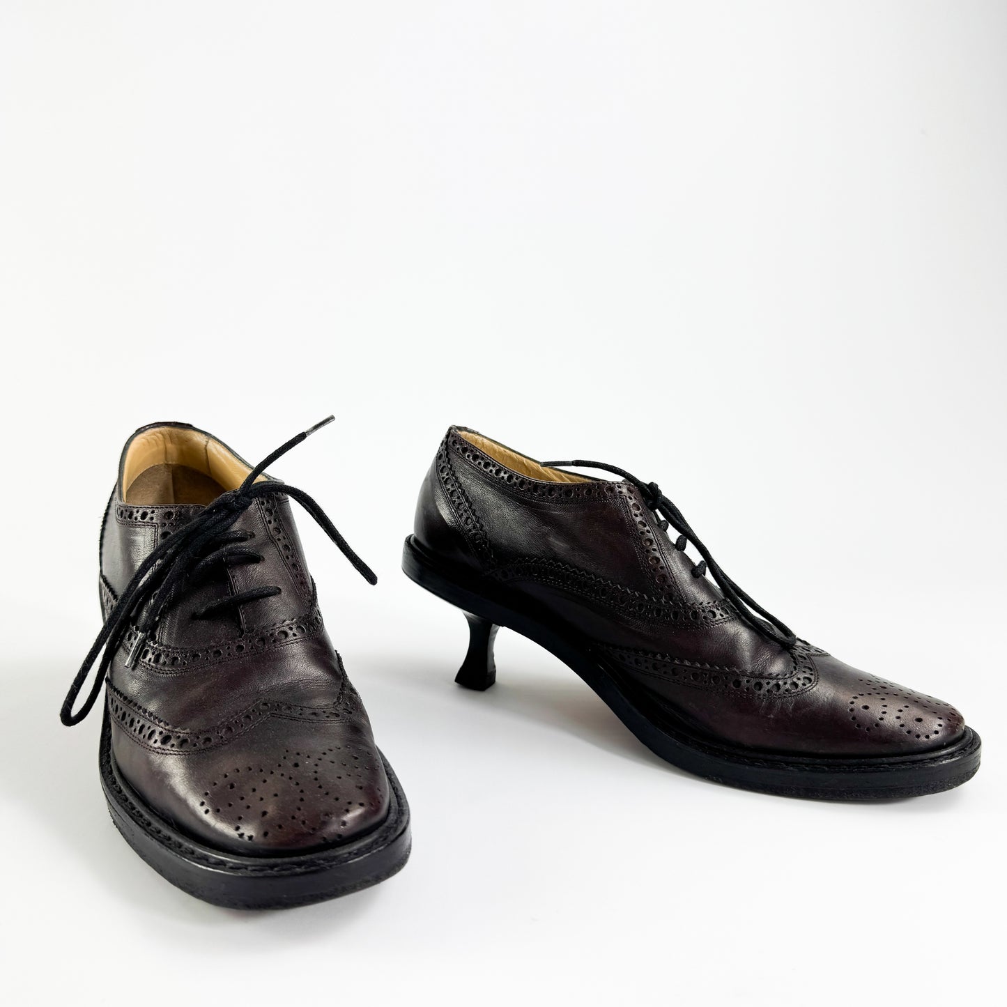 Ann Demeulemeester Kitten Heel Oxfords 2000s