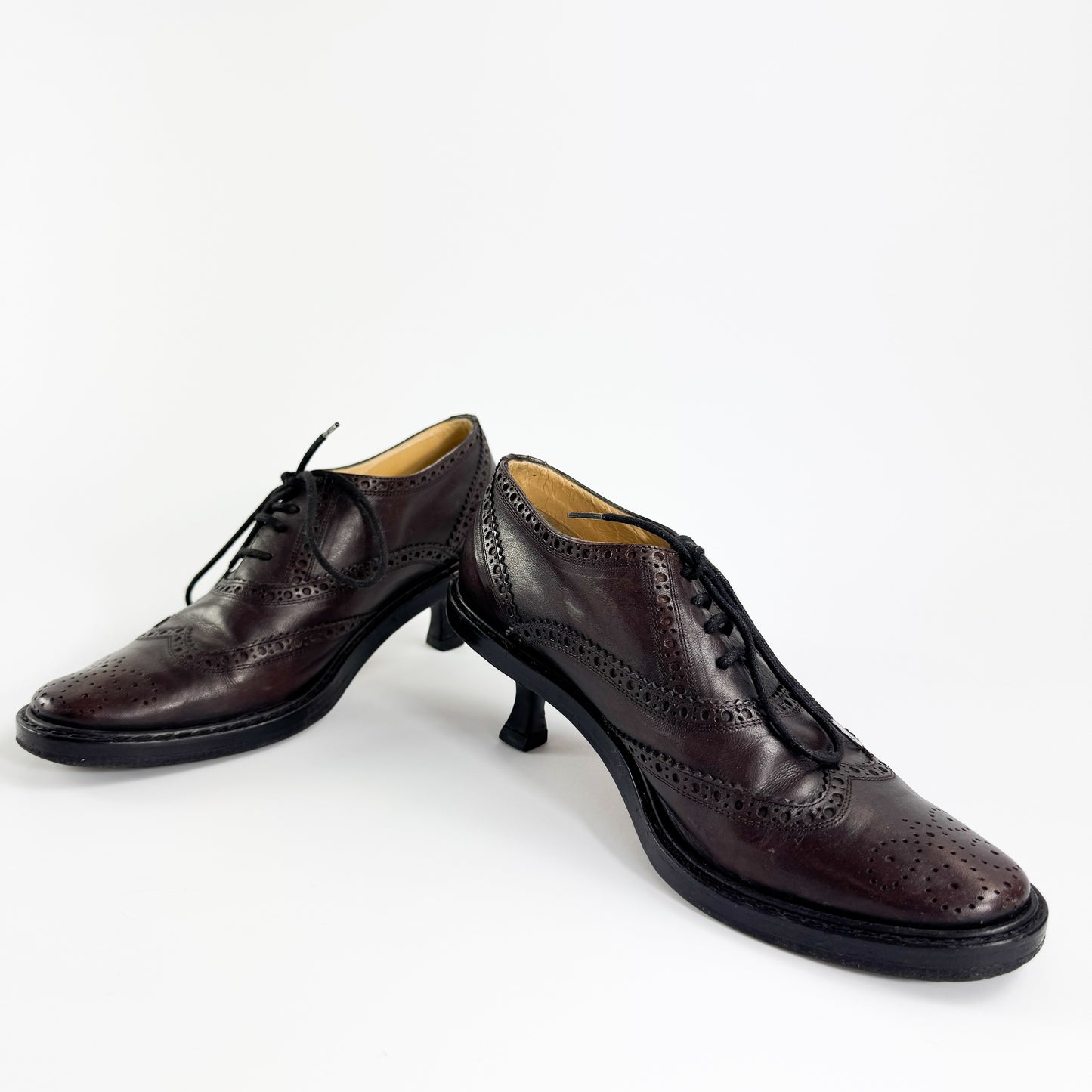 Ann Demeulemeester Kitten Heel Oxfords 2000s