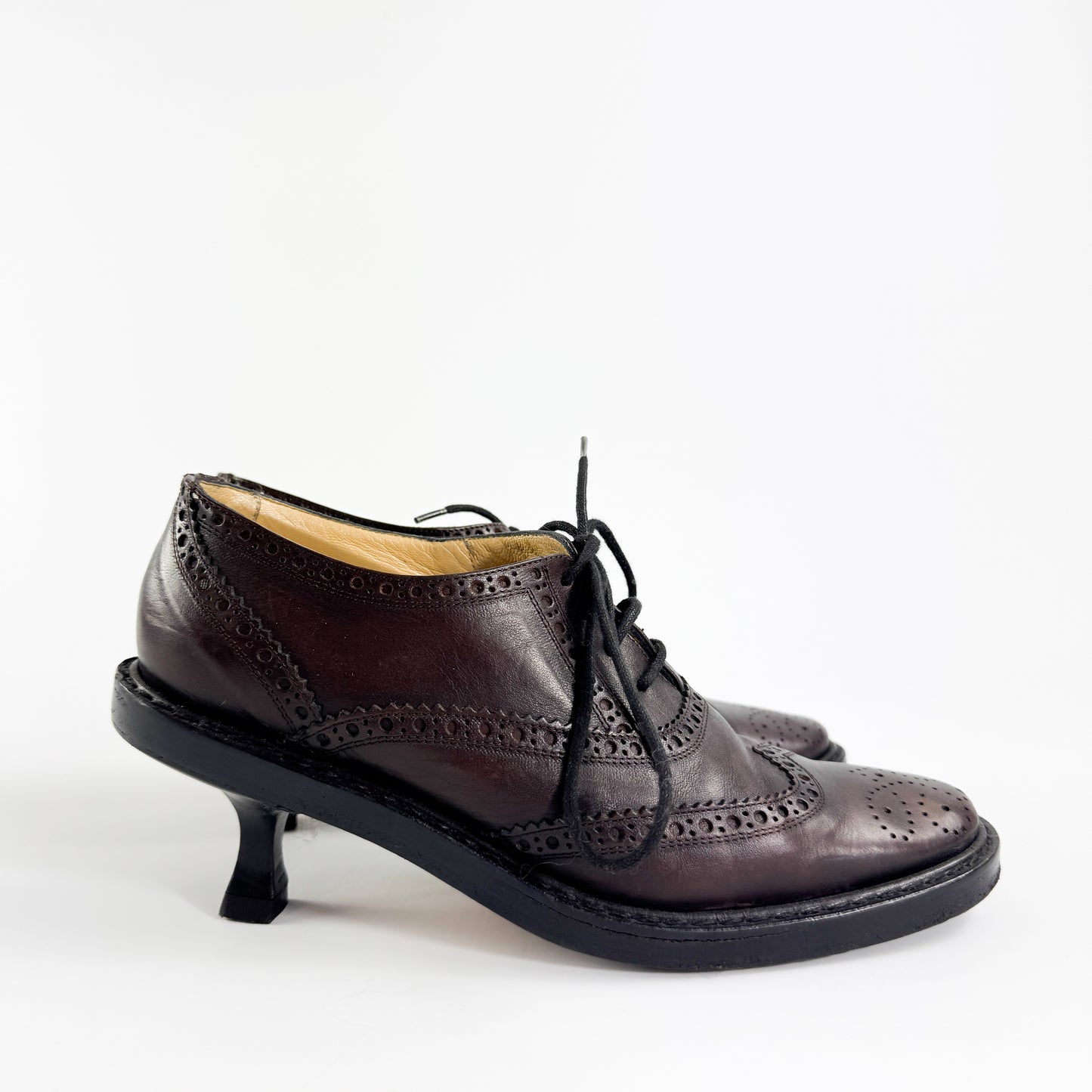 Ann Demeulemeester Kitten Heel Oxfords 2000s