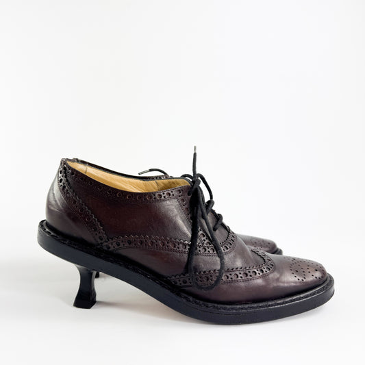 Ann Demeulemeester Kitten Heel Oxfords 2000s
