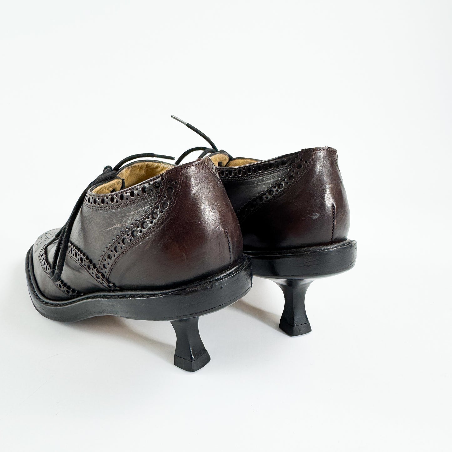 Ann Demeulemeester Kitten Heel Oxfords 2000s