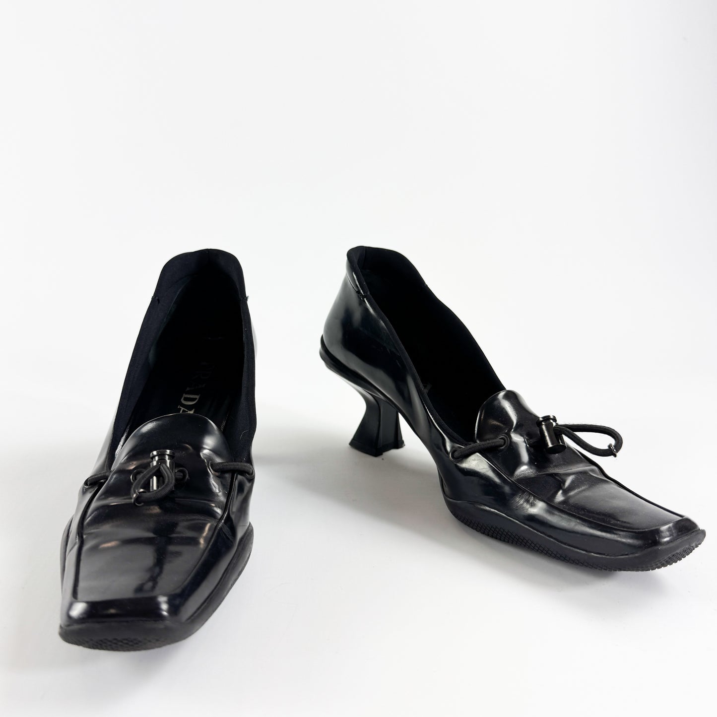 Prada Sporty Patent Leather Runway Heels FW1999