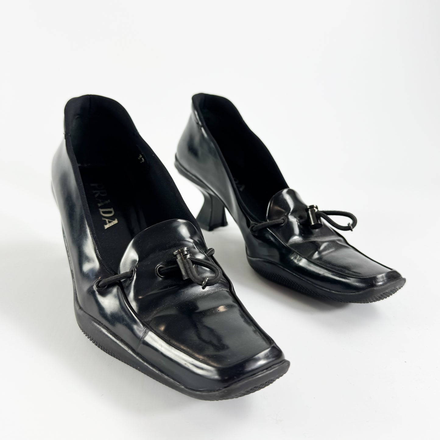 Prada Sporty Patent Leather Runway Heels FW1999