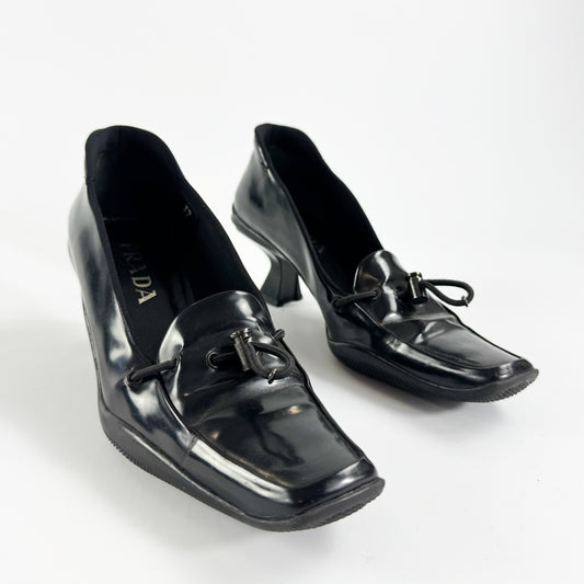 Prada Sporty Patent Leather Runway Heels FW1999