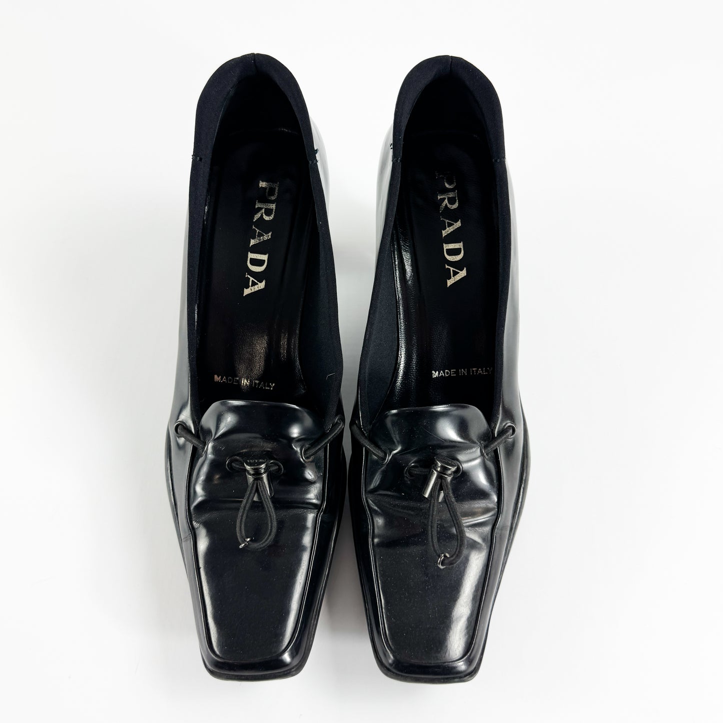 Prada Sporty Patent Leather Runway Heels FW1999