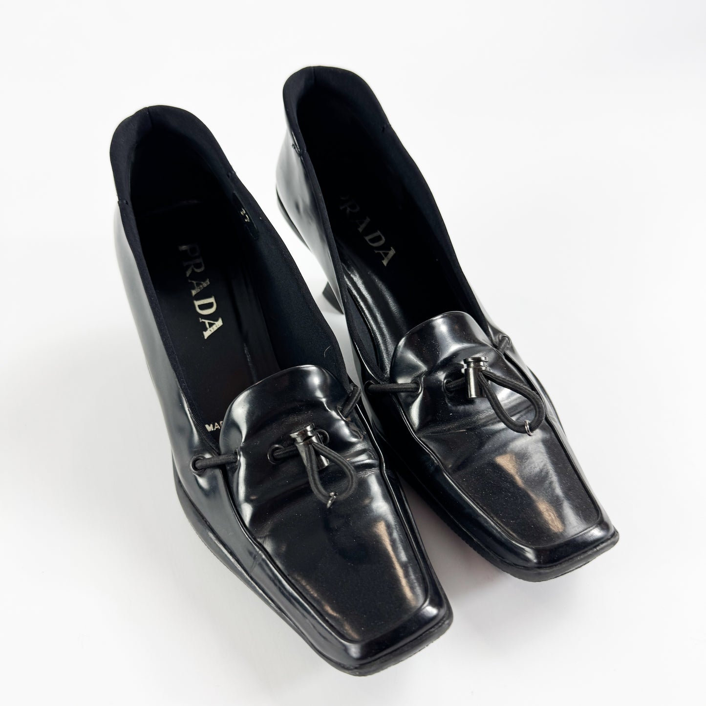 Prada Sporty Patent Leather Runway Heels FW1999