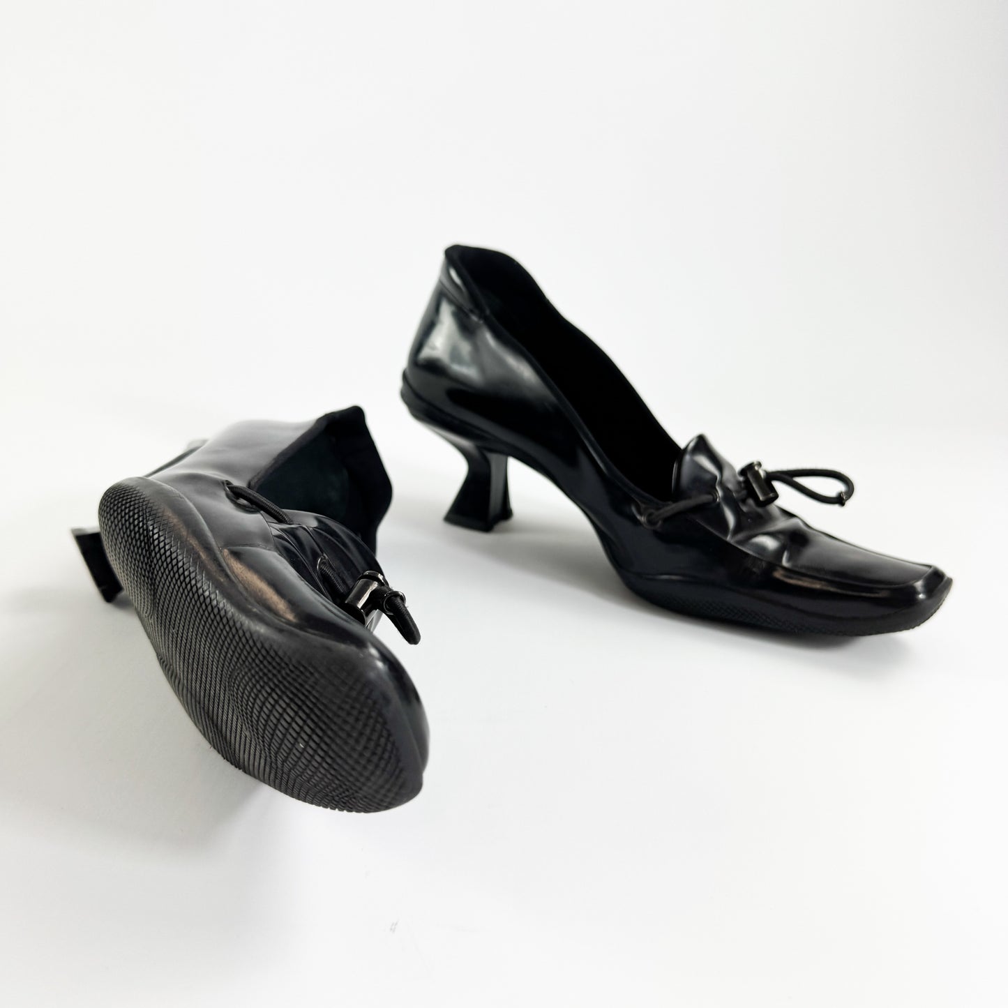 Prada Sporty Patent Leather Runway Heels FW1999