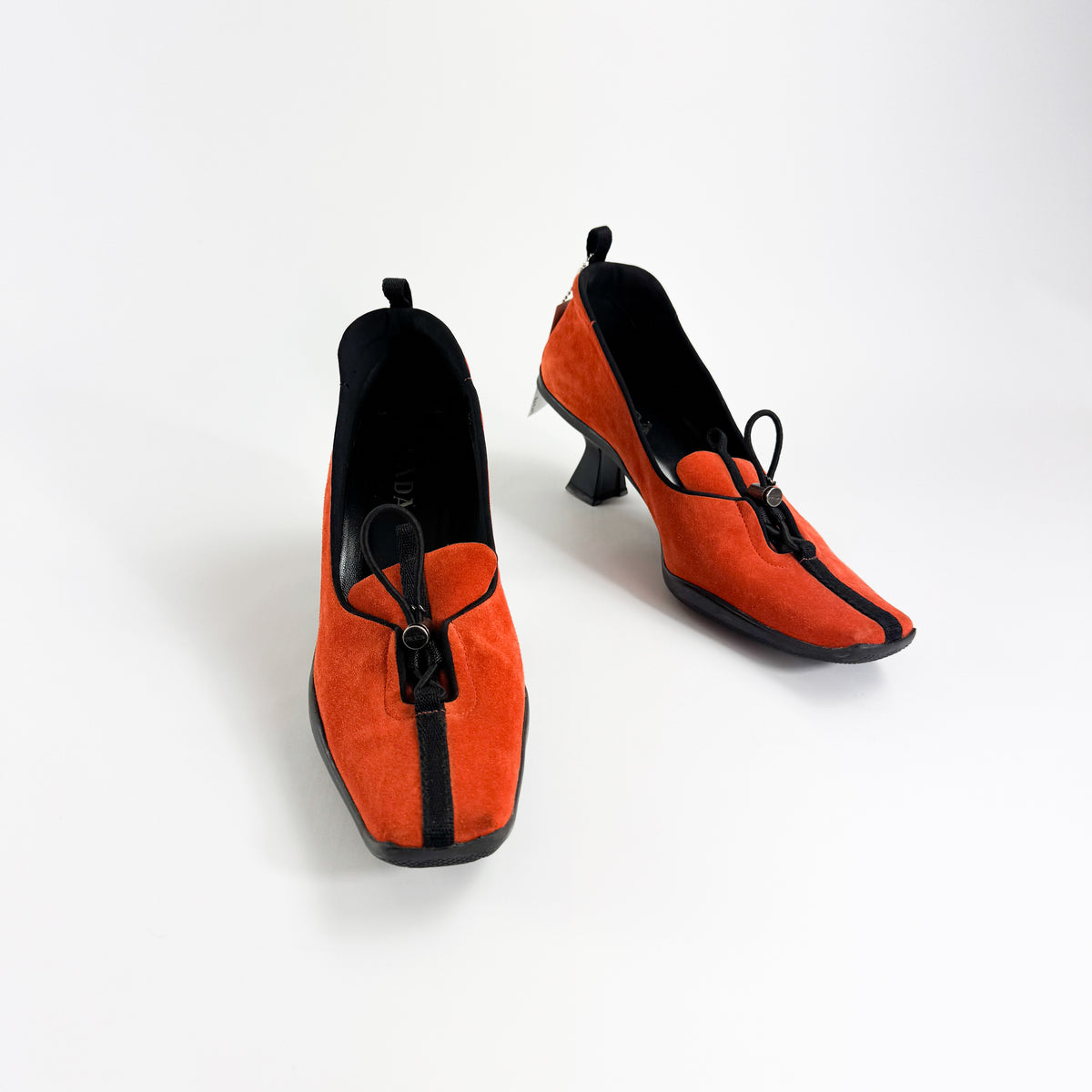 Prada Sporty Suede Leather Runway Heels FW1999