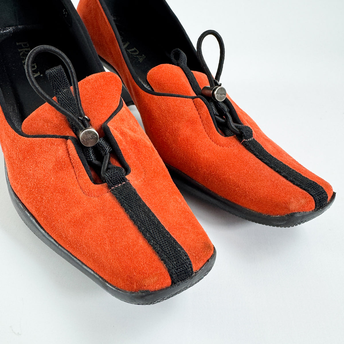 Prada Sporty Suede Leather Runway Heels FW1999