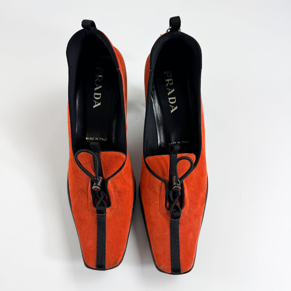 Prada Sporty Suede Leather Runway Heels FW1999