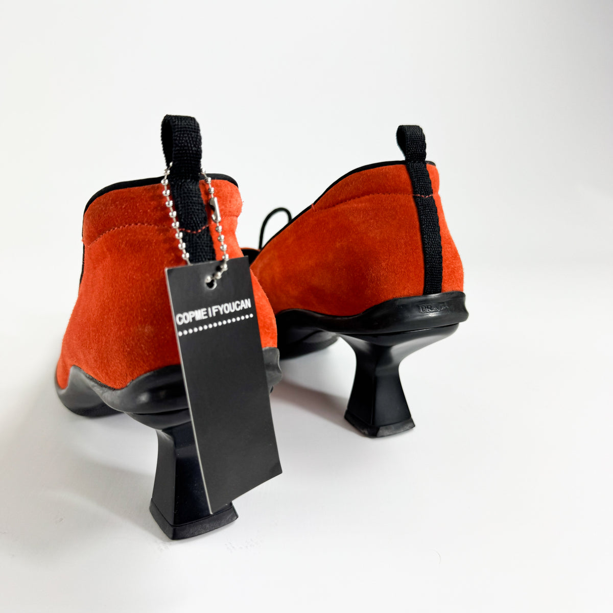 Prada Sporty Suede Leather Runway Heels FW1999