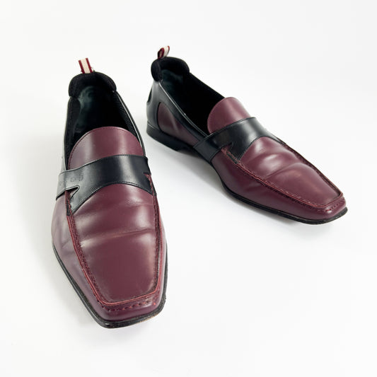 Miu Miu Men's Burgundy Black Sporty Dress Shoes SS2000