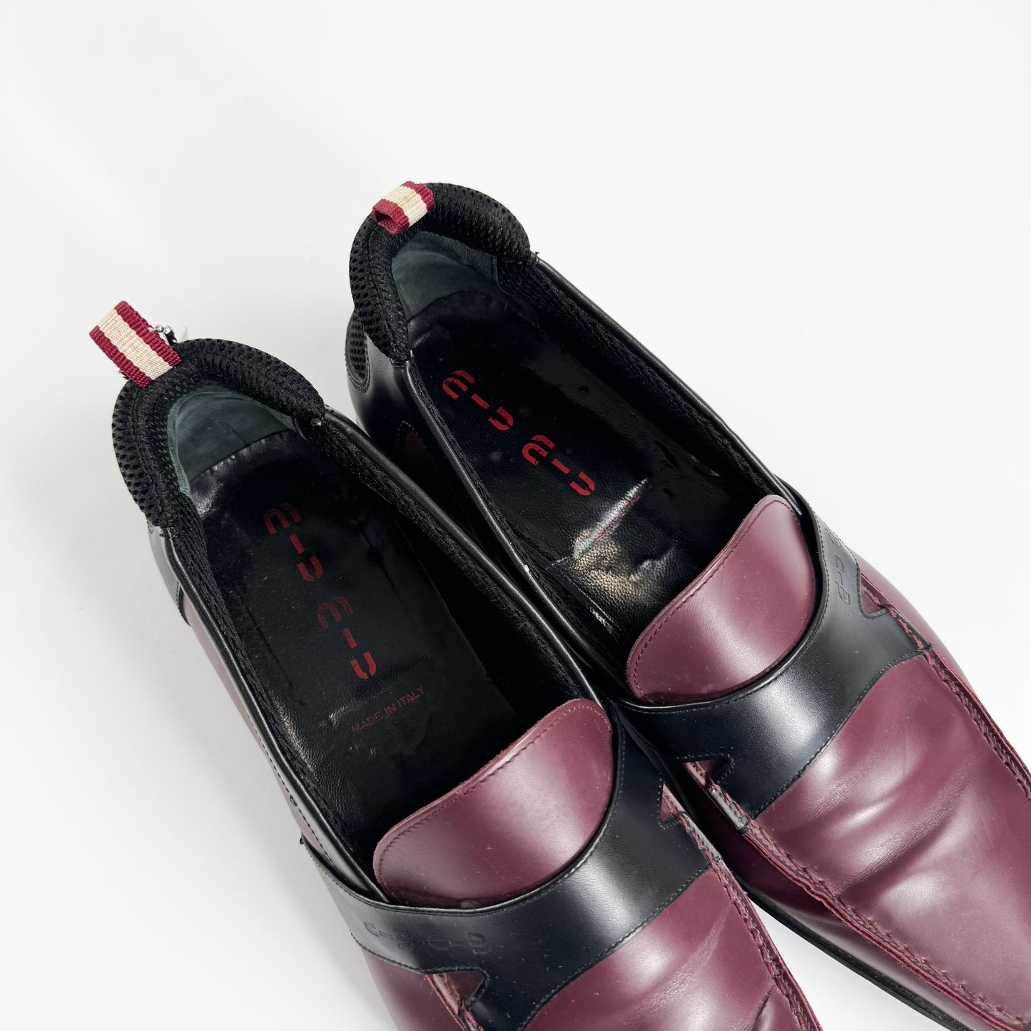 Miu Miu Men's Burgundy Black Sporty Dress Shoes SS2000