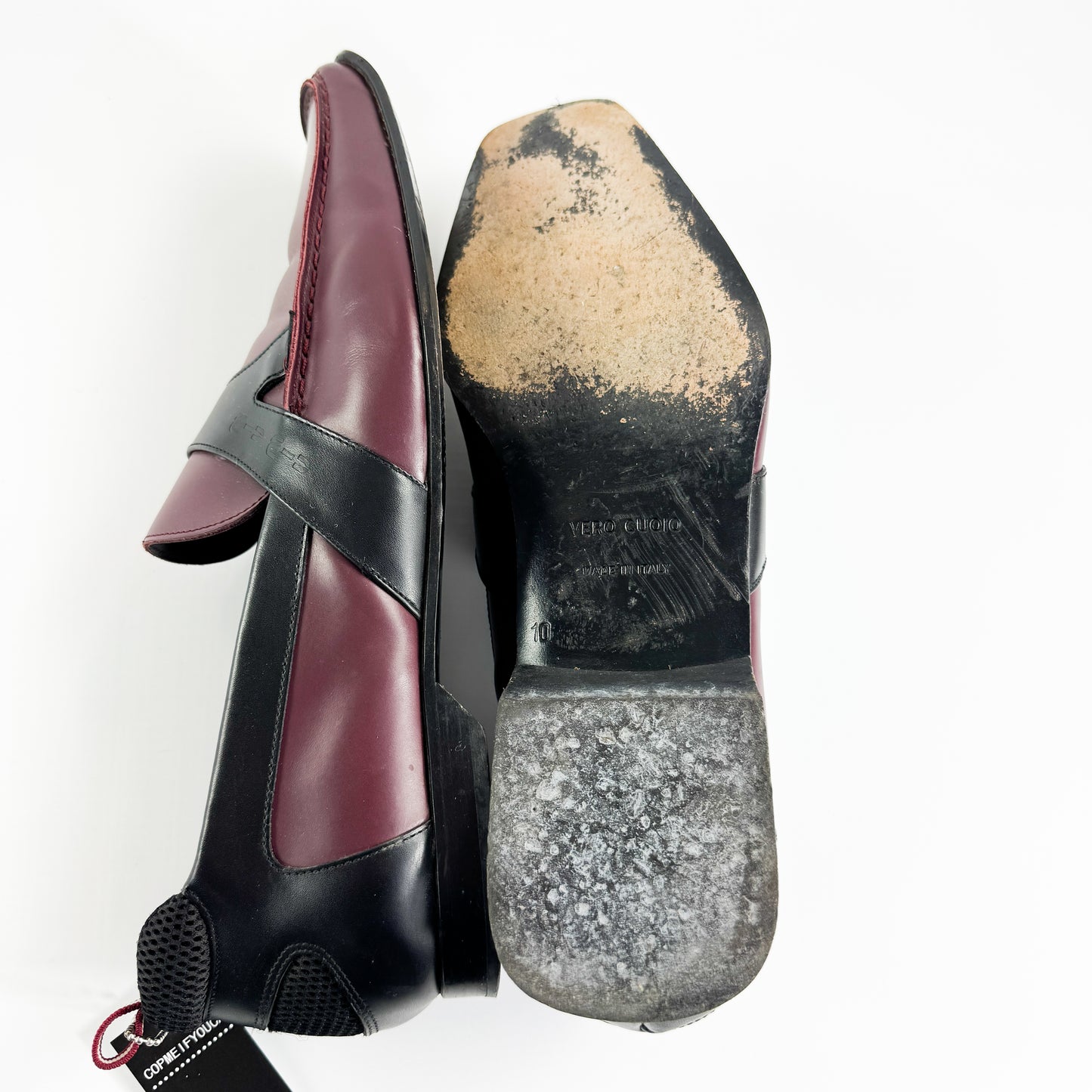 Miu Miu Men's Burgundy Black Sporty Dress Shoes SS2000