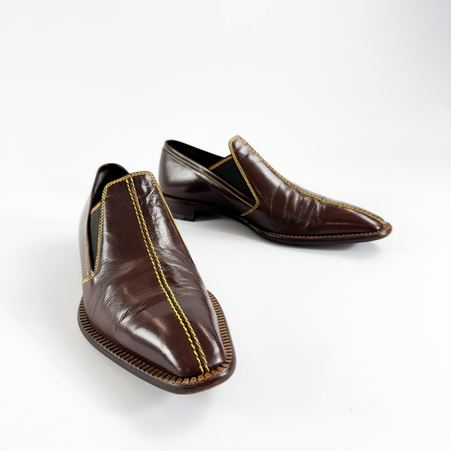 Miu Miu Men's Brown Leather Dress Shoes SS2000