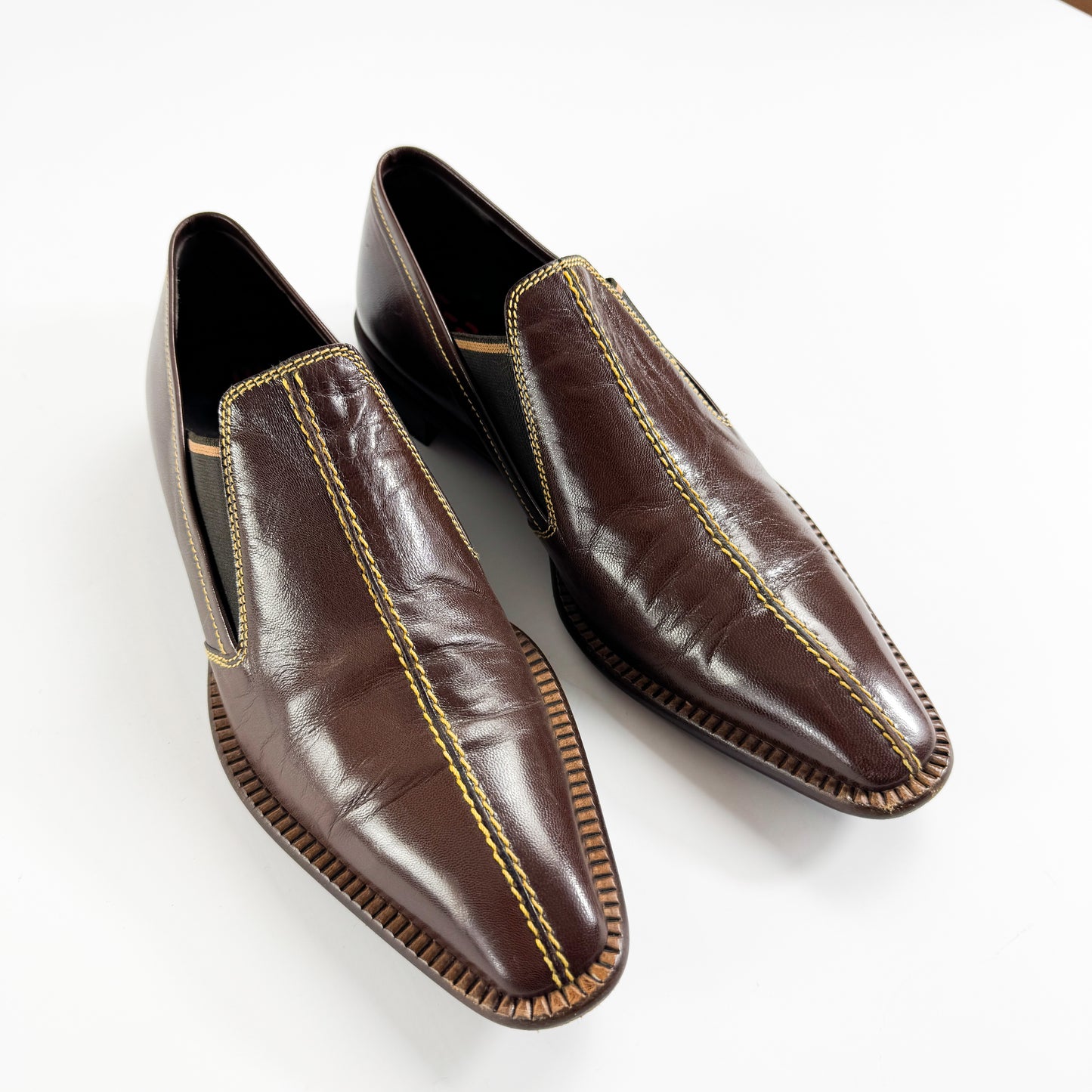 Miu Miu Men's Brown Leather Dress Shoes SS2000