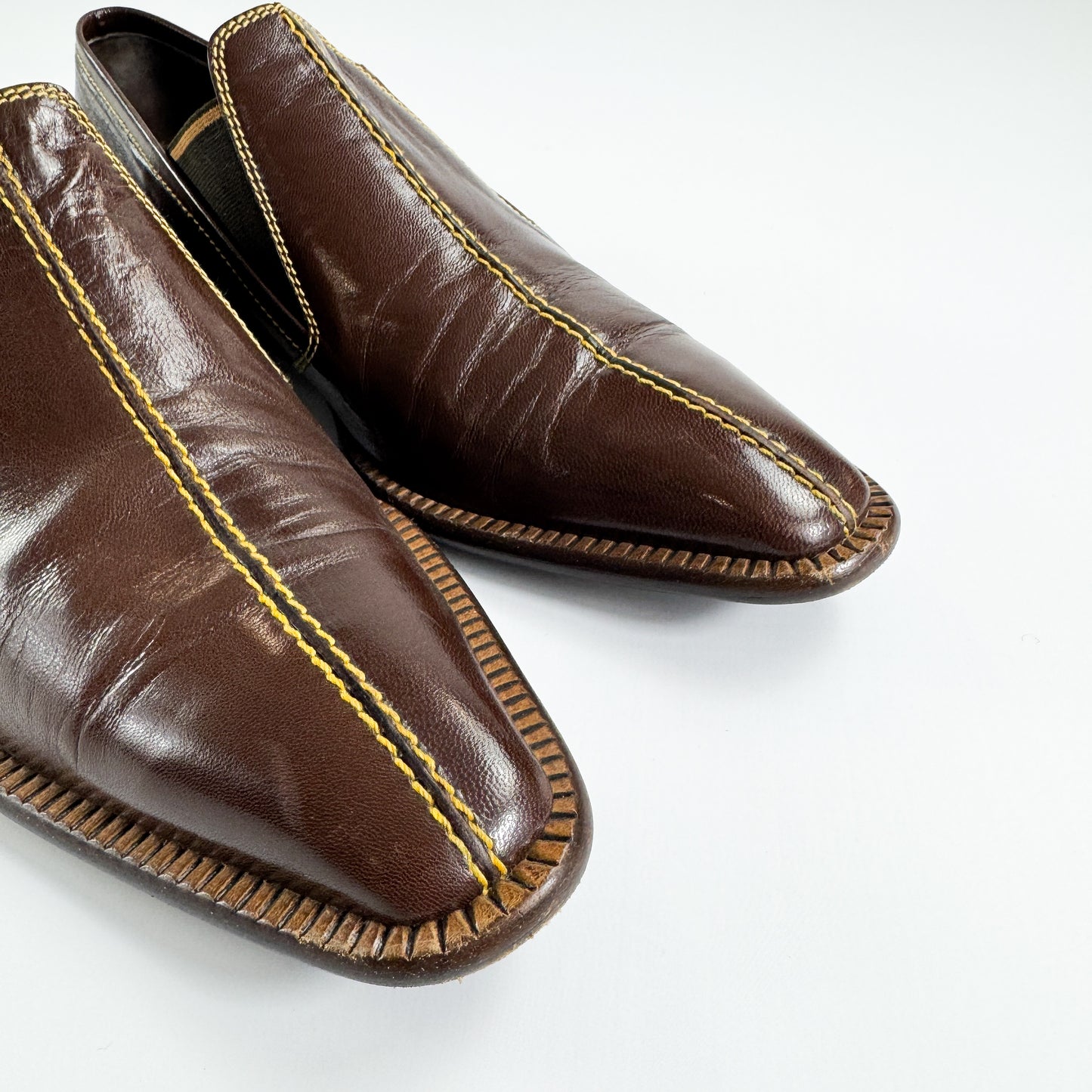 Miu Miu Men's Brown Leather Dress Shoes SS2000
