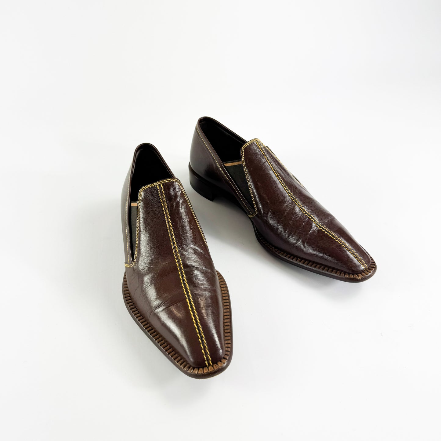 Miu Miu Men's Brown Leather Dress Shoes SS2000