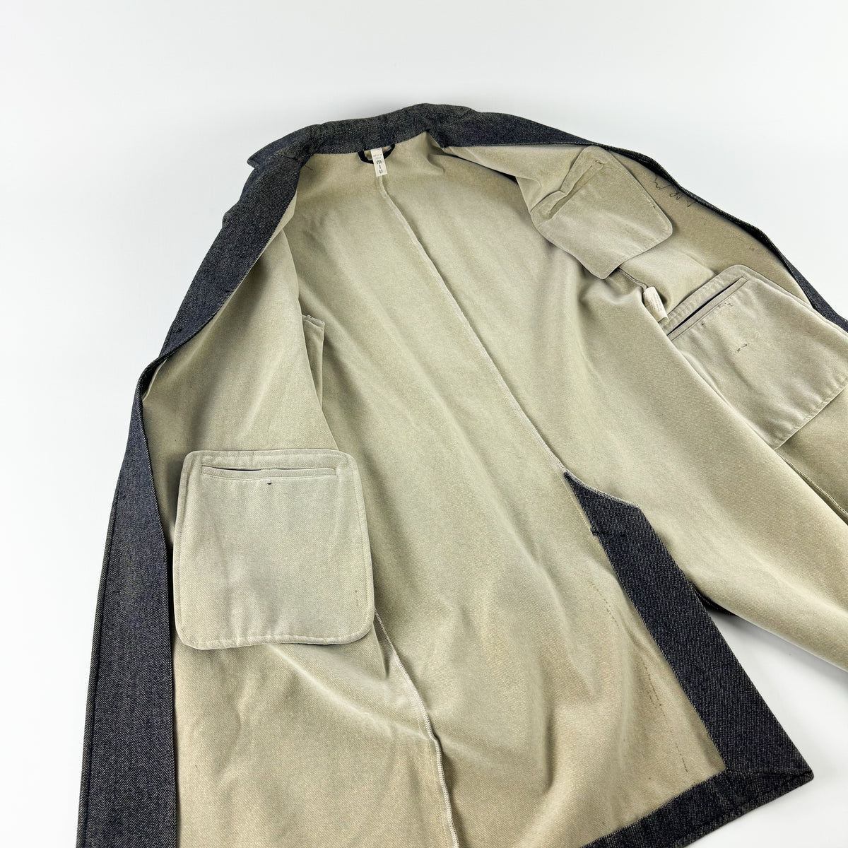Miu Miu Gray Denim Coat FW2000
