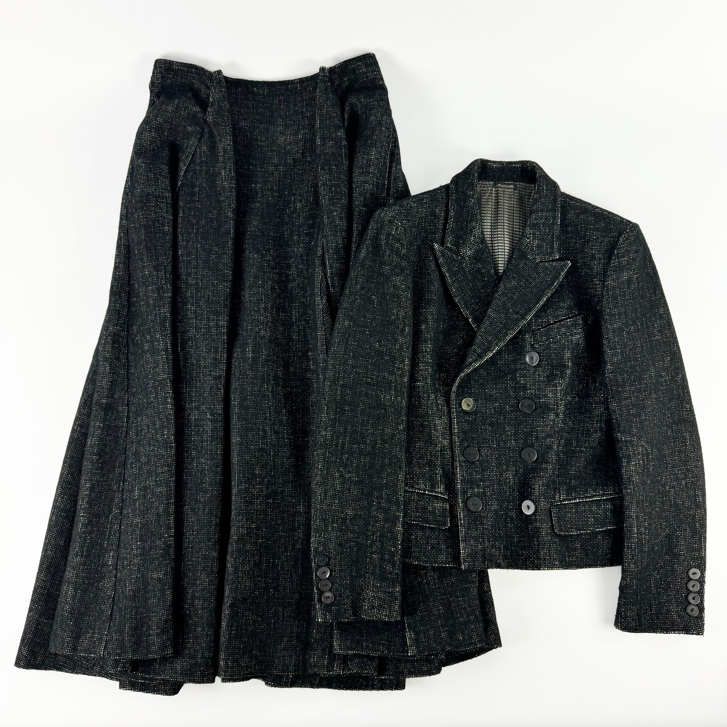 Jean Paul Gaultier Wool Tweed Skirt Suit FW1999