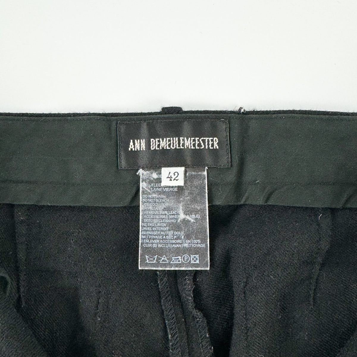 Ann Demeulemeester Wool Cargo Pants FW2002